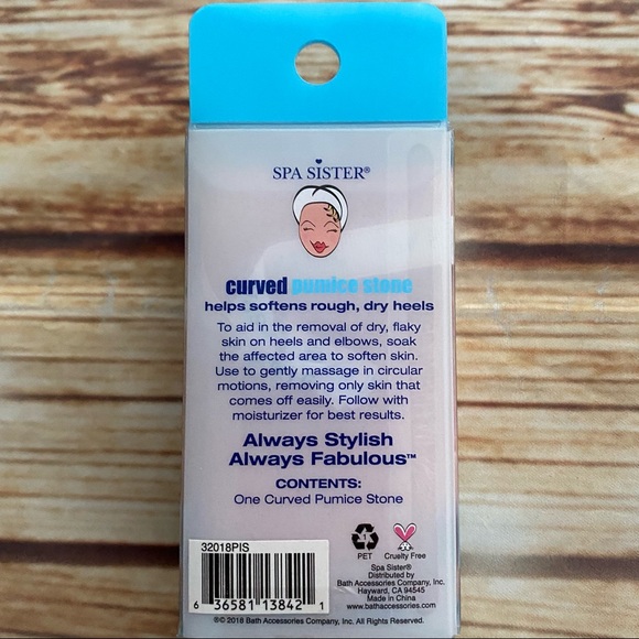 Spa Sister Curved Pumice Stone on a Rope Pink - Picture 4 of 7